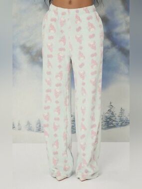 Hello Kitty X Forever 21 My Melody Fleece Fuzzy Pajama Pants Sanrio Size M NWT